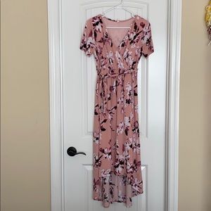 Pink Blush Maternity Dress.